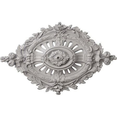 Ekena Millwork Antonio Ceiling Medallion, Hand-Painted Ultra Pure White, 35 7/8"W x 22 1/2"H x 4 3/8"P CM35X22ANUWF